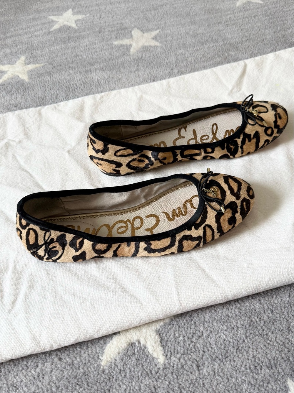 SAM EDELMAN Felicia Calf Hair Ballet Flats
in New Tan Leopard Size 10 - Picture 4 of 9